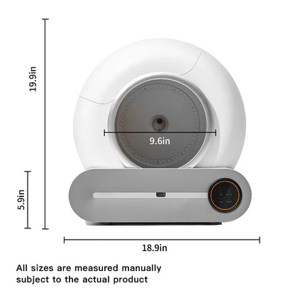 Self-Cleaning Cat Litter Box, Automatic 65L+9L Large Capacity Cleaning Robot, App Control/Odor Removal/Safety Protection Smart Cat Litter Box