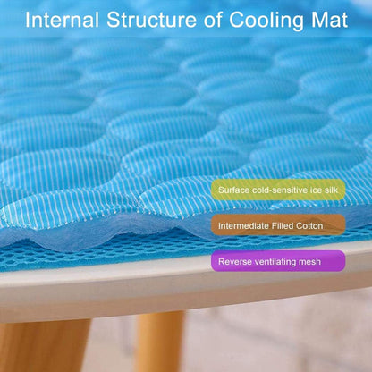 Pet Products Cool Mat-Dog Cooling Mat Summer Pet Cooling Pads, Ice Silk Cooling Mat for Dogs & Cats, Portable & Washable Pet Cooling Blanket for Kennel/Sofa/Bed/Floor